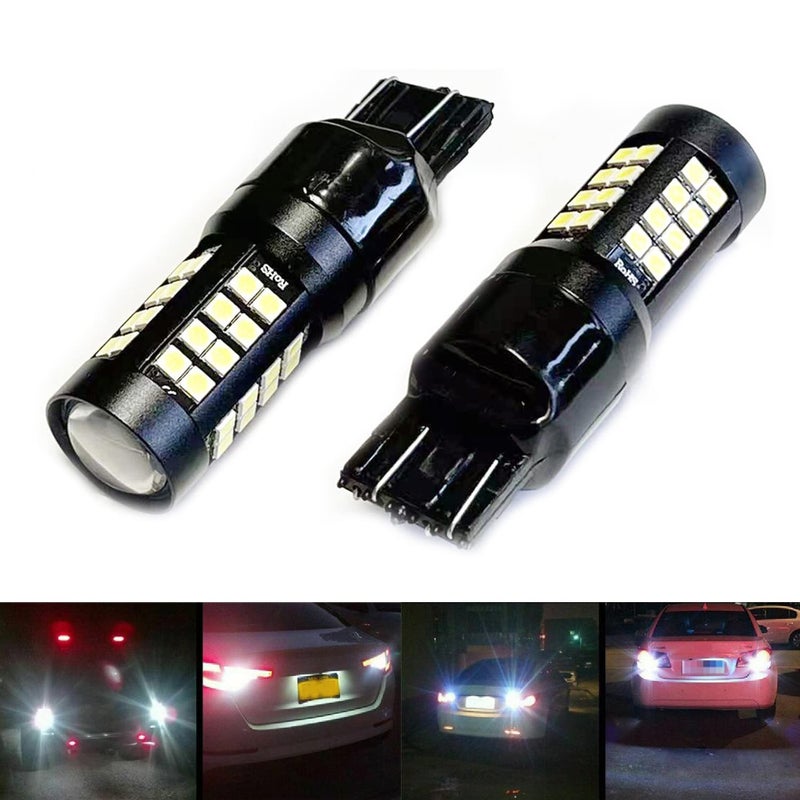 SOCAL-LED LIGHTING 2X 7440 Strobe Reverse Light LED Bulbs, 6000K Xenon White Super Bright Flashing Back up high Mount 3rd Brake Lights - 7443 (T20) - Image 1